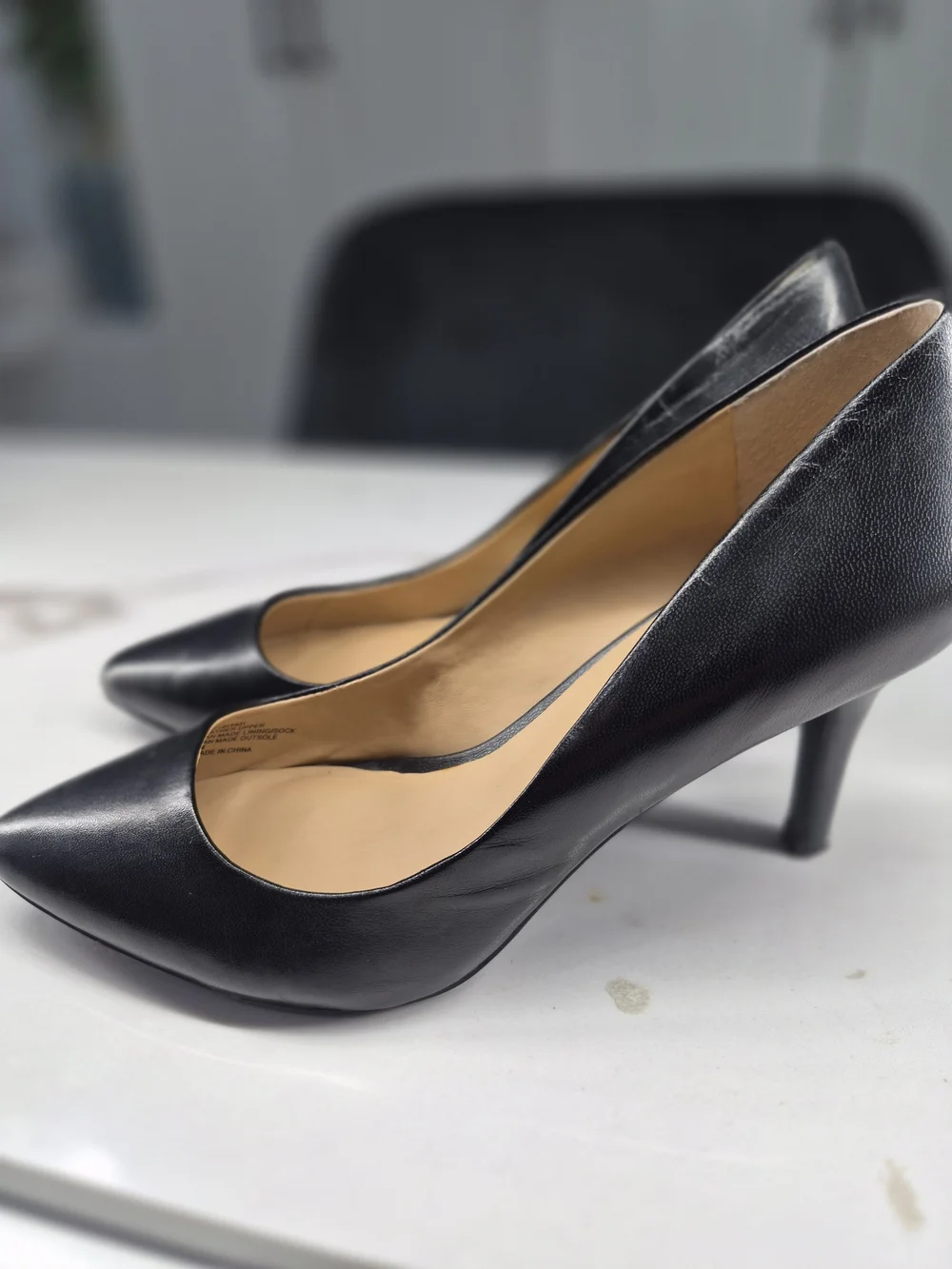 INC International Concepts Black Pointed-Toe Women’s Pumps